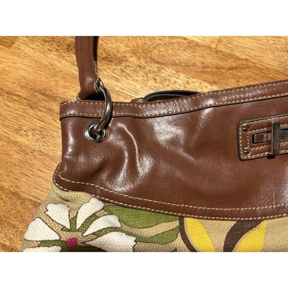 RELIC Fossil Floral Canvas Purse Leather Accents Boho Cottagecore Summer Handbag - Picture 3 of 14